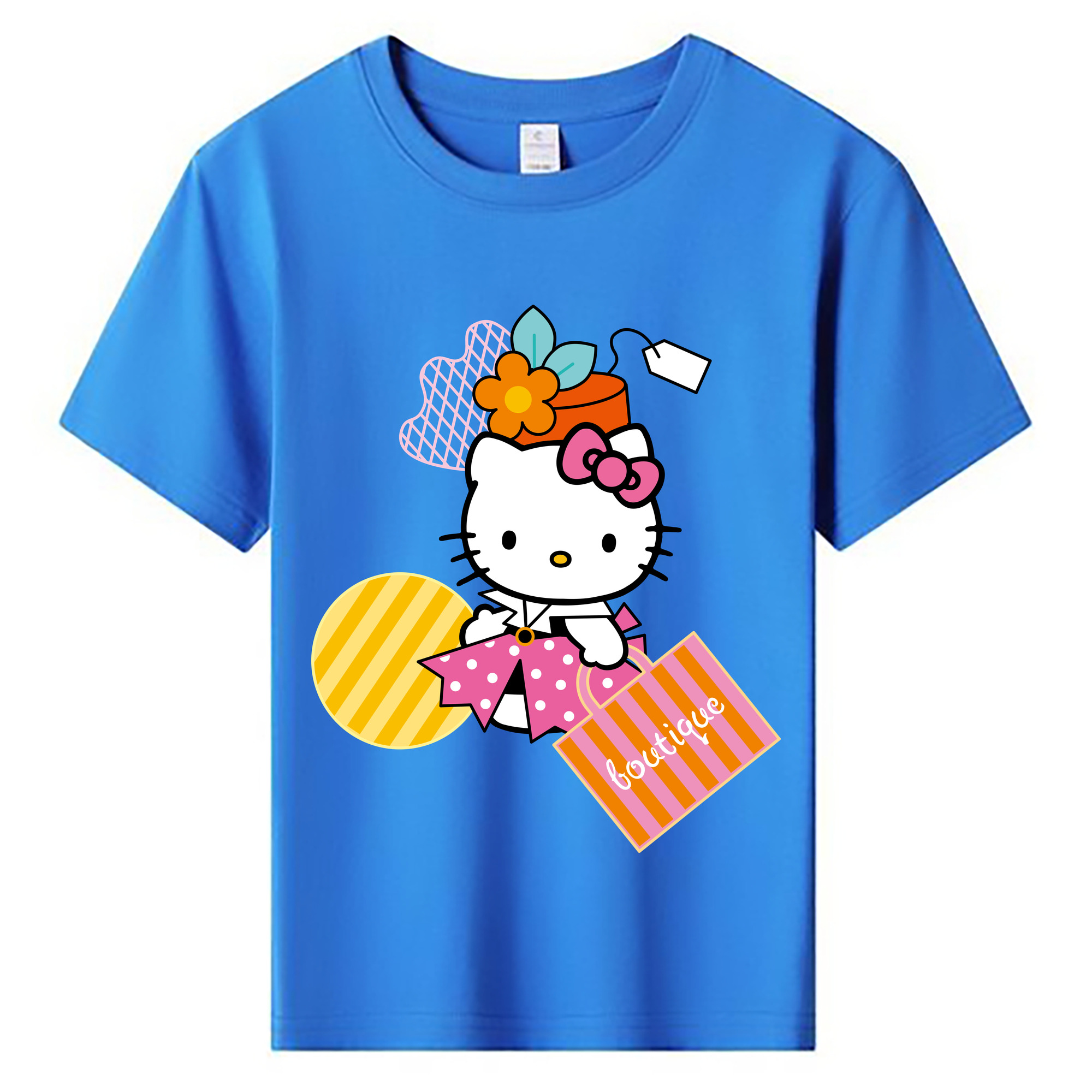 （画像用） Hello Kitty ハローキティ 綿100％キッズTシャツ（フロントプリント）